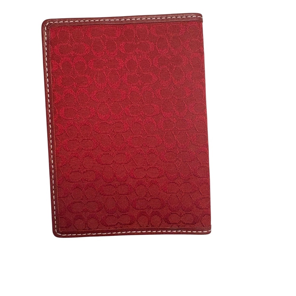 Coach vintage y2k red passport wallet cover NEW NWT WOW - Picture 2 of 7